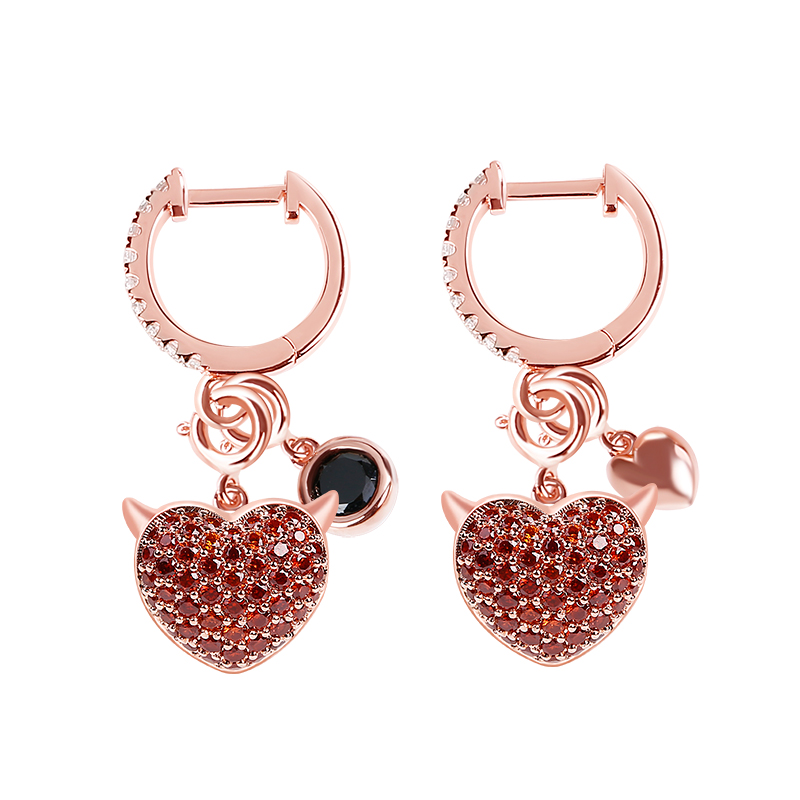 Devil Heart Earrings image number 0