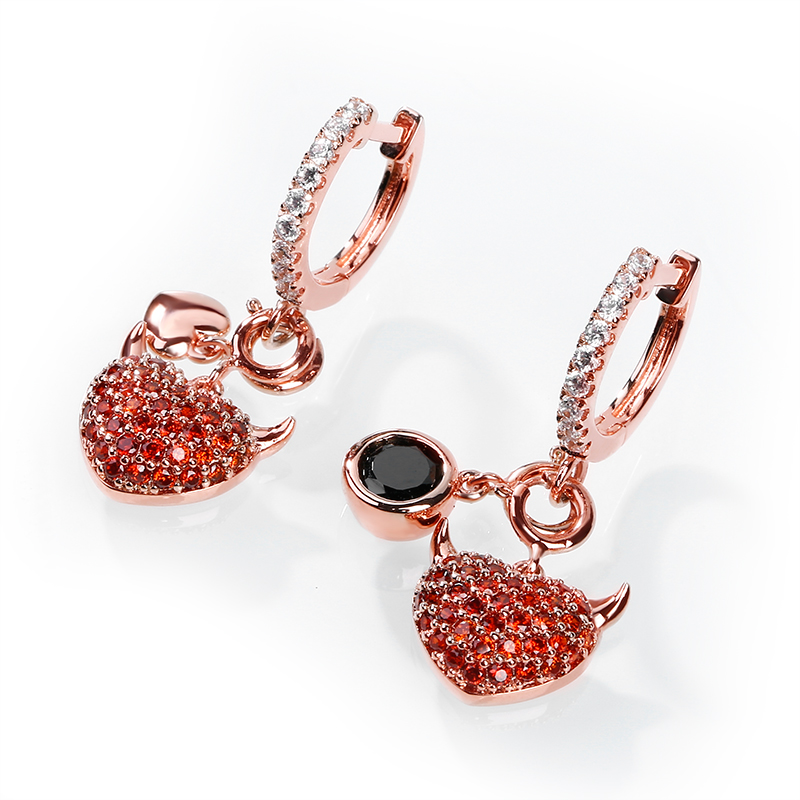 Devil Heart Earrings image number 1