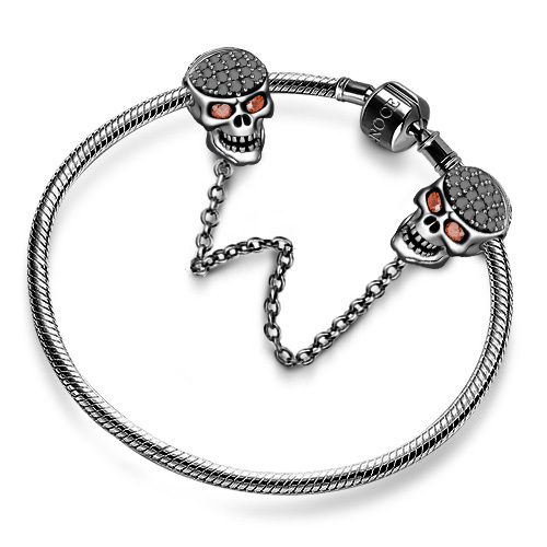 Black Skull Safety Chain image number 2