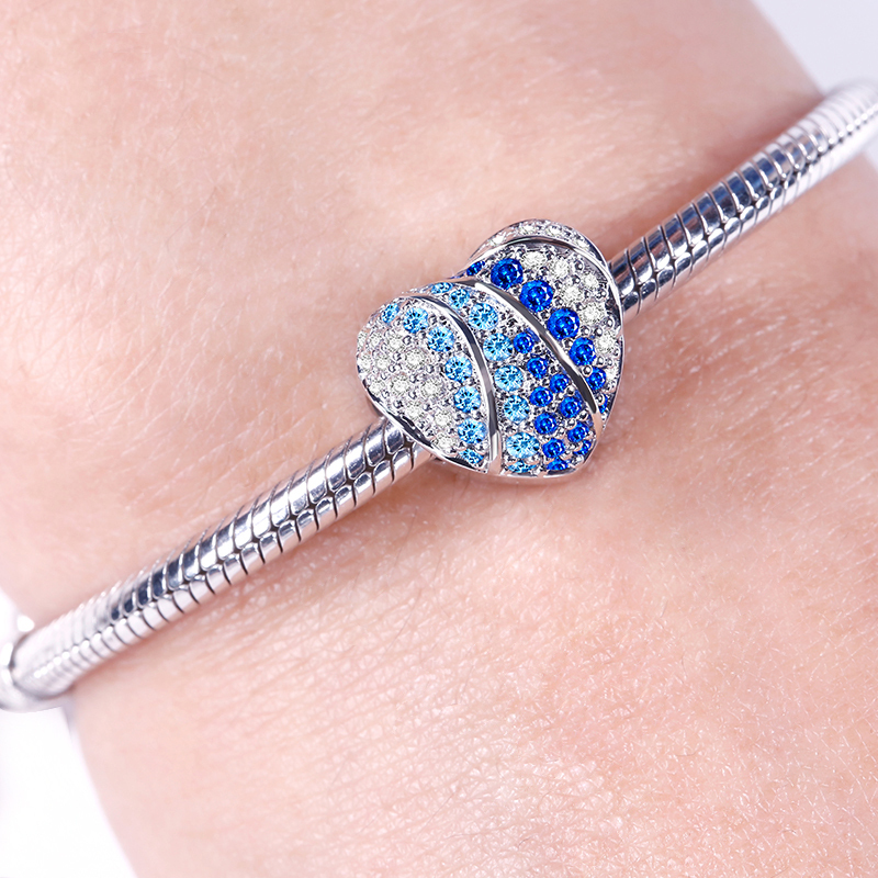 Blue Heart Photo Charm image number 2