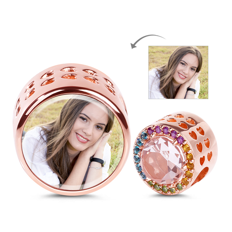 Round Cystal Photo Charm image number 0