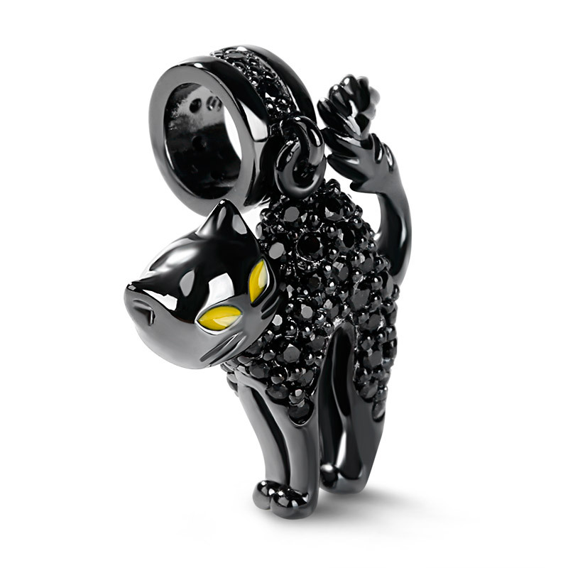 Naughty Black Cat Pendant image number 1