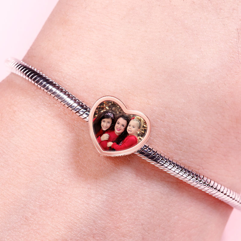 Heart Hollow Engravable Photo Charm image number 2