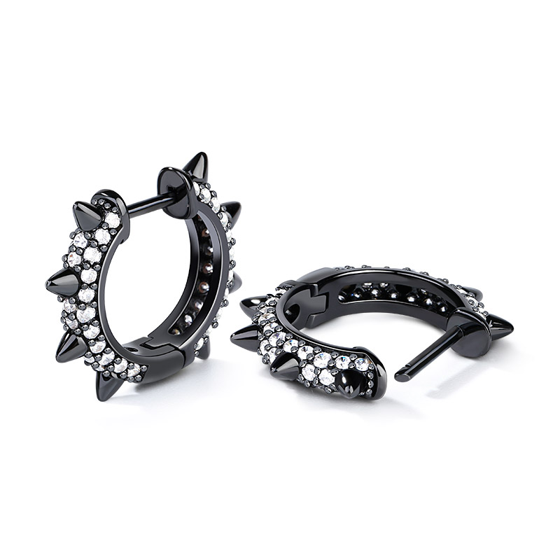 Black Mohawk Earrings image number 1