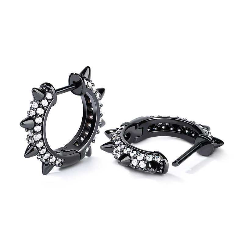 Black Mohawk Earrings image number 1