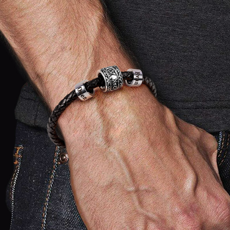 Skull Rose & Customized Charms Bracelet image number 4