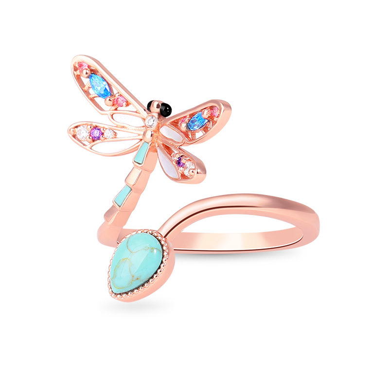 Turquoise Dragonfly Ring image number 1