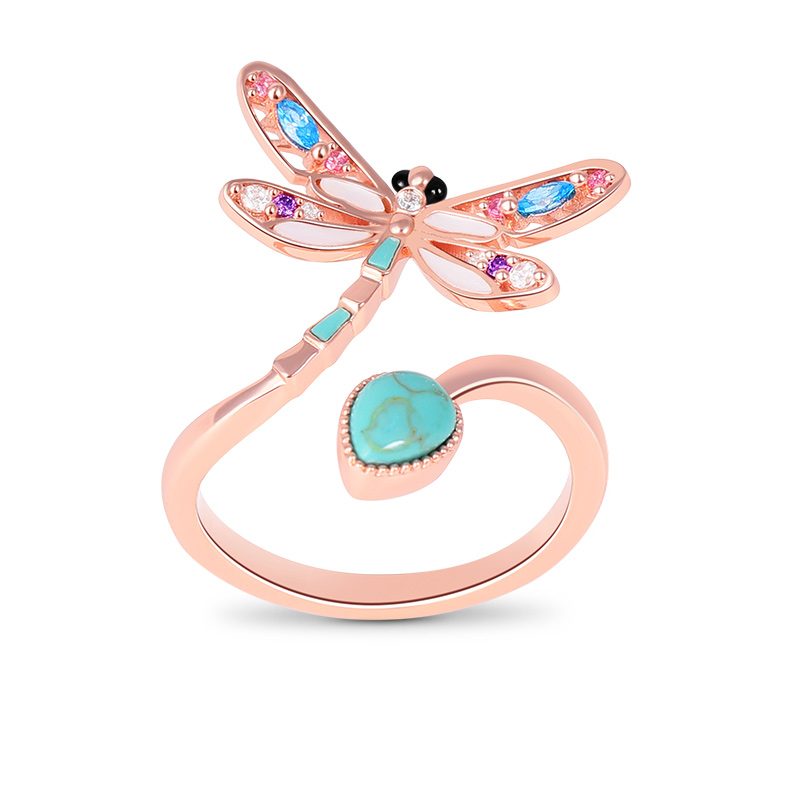 Turquoise Dragonfly Ring image number 0