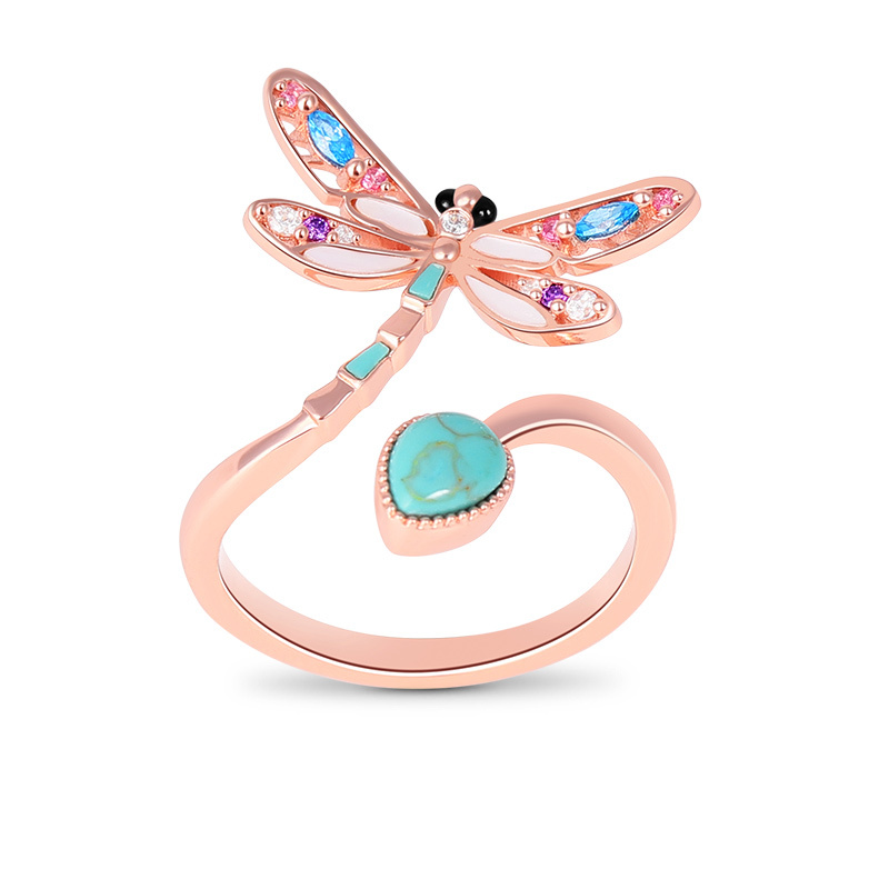 Turquoise Dragonfly Ring image number 0