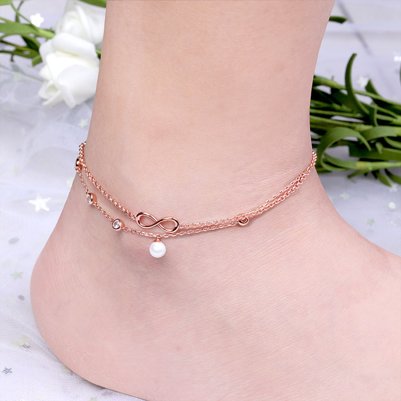 Pearl Infinity Anklet image number 3