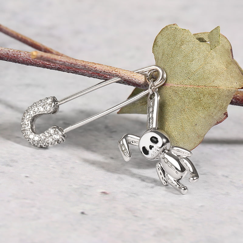 Safety Pin Bunny Doll Earring image number 2