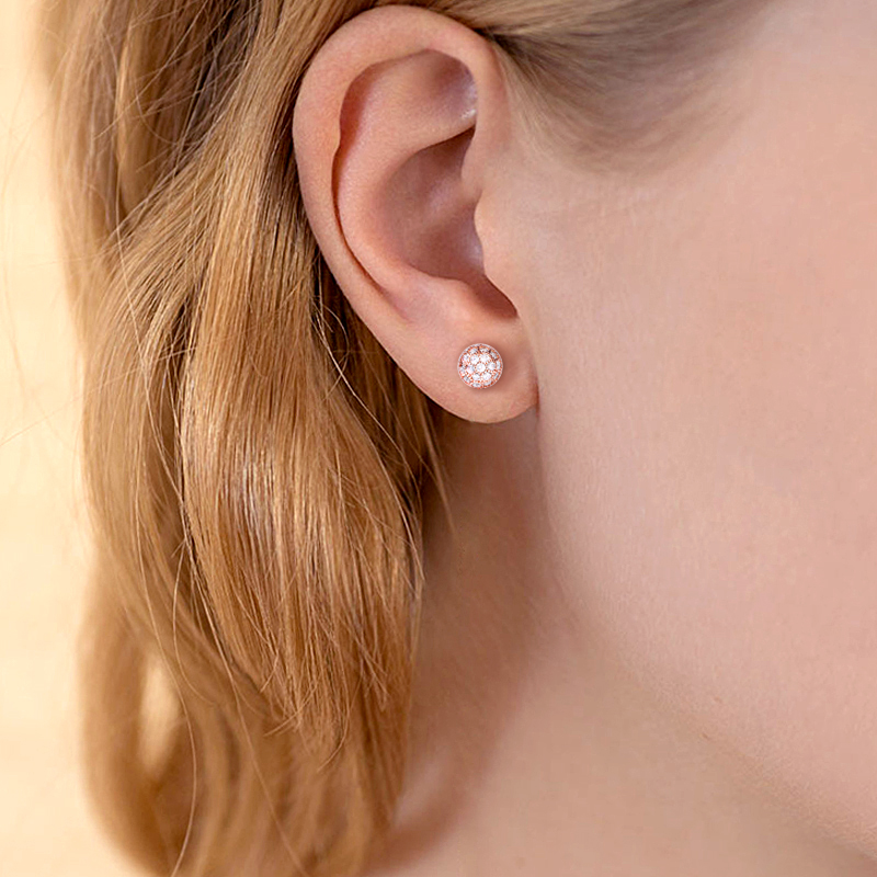 Rose Gold Stud Earring image number 2