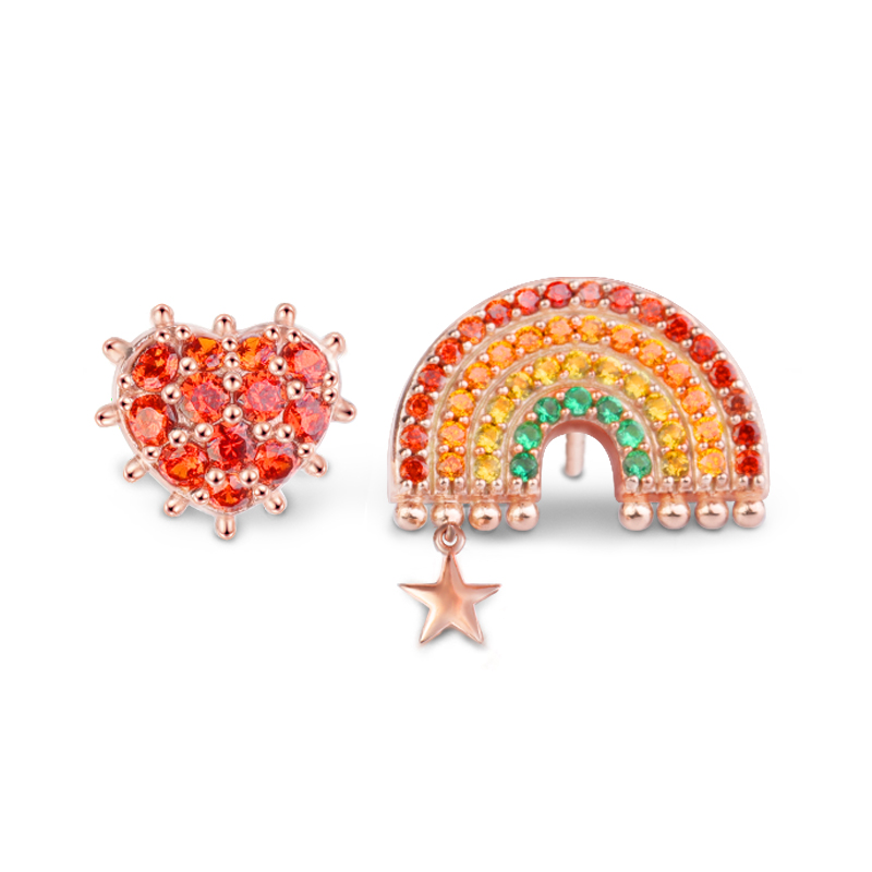 Rainbow Stud Earrings image number 0