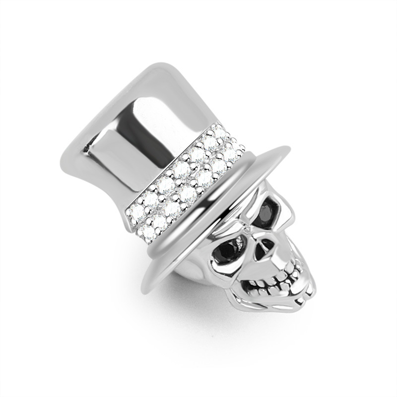Skull Wears Hat Charm image number 1