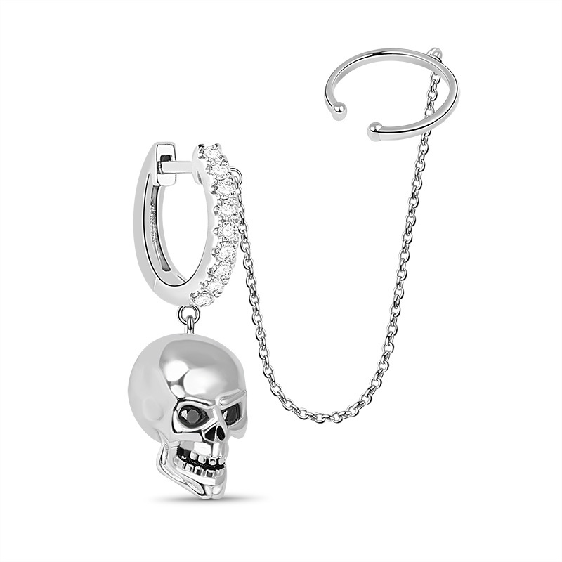Black Eye Skull Earring image number 0