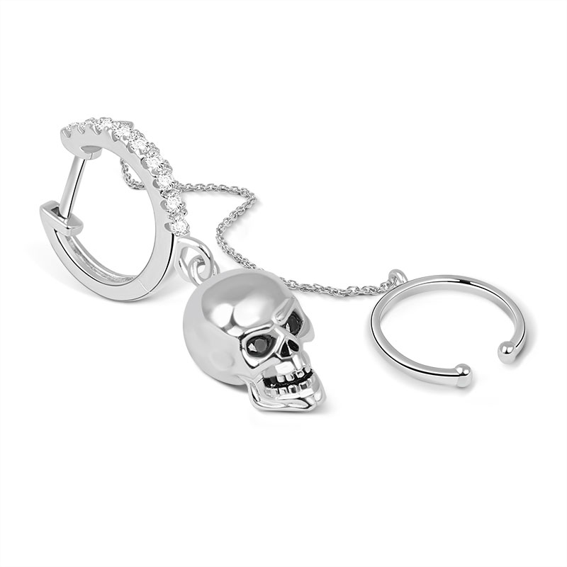 Black Eye Skull Earring image number 1