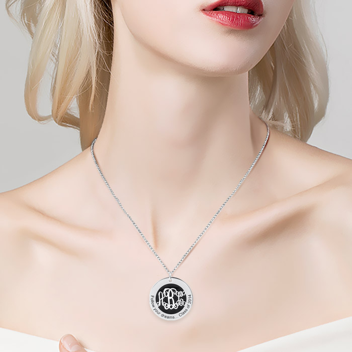 Classic Monogram Necklace image number 4