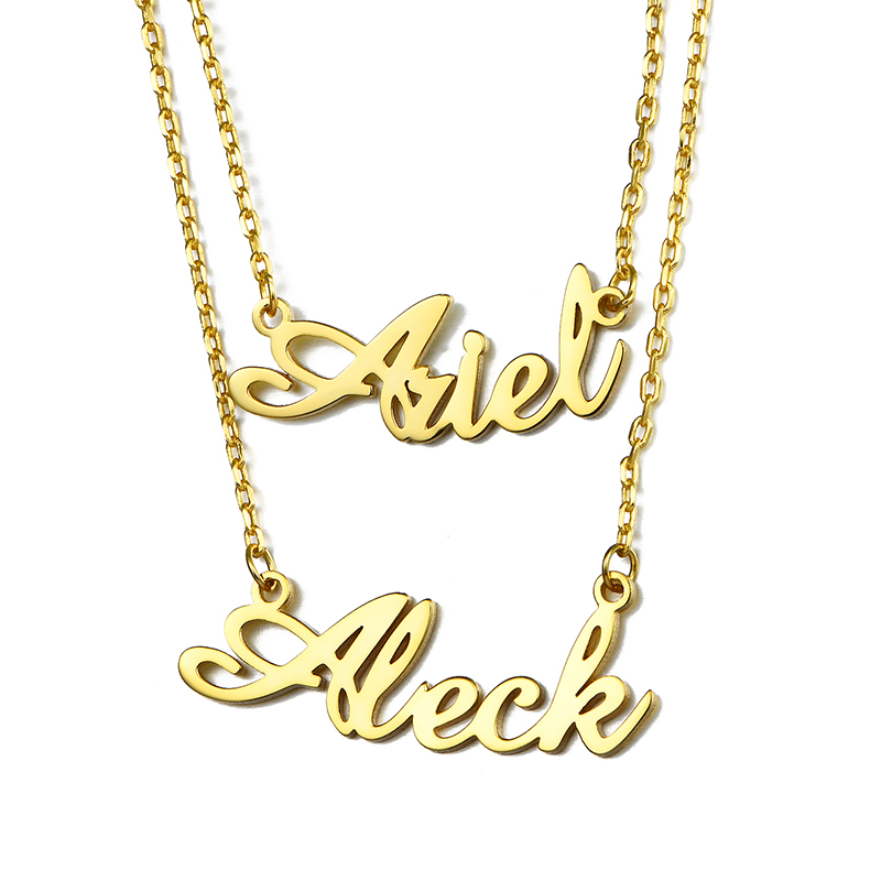 Double Name Necklace image number 1