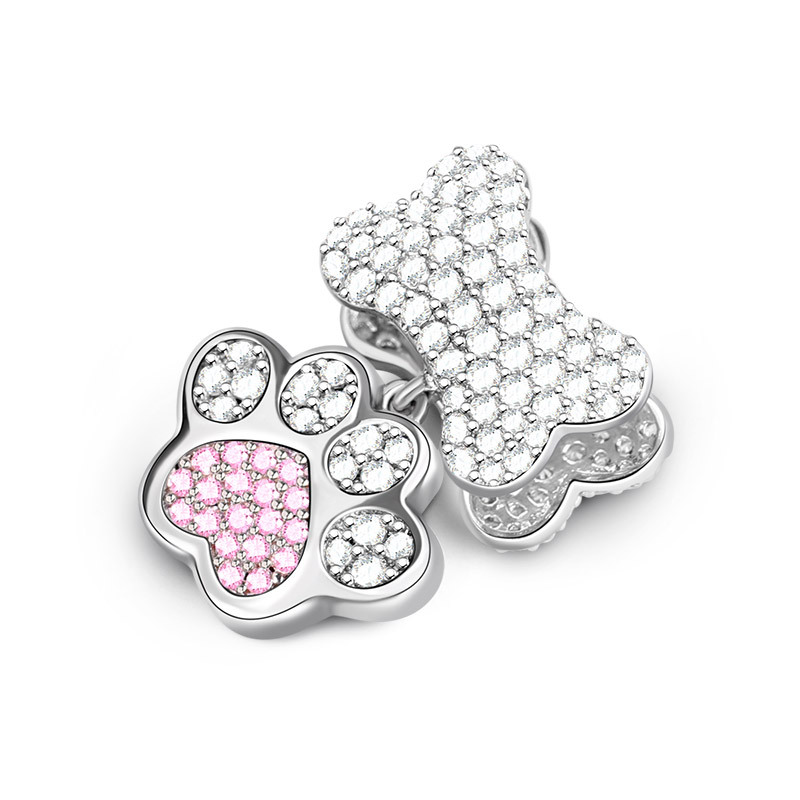 Paw Print & Bone Pendant image number 1