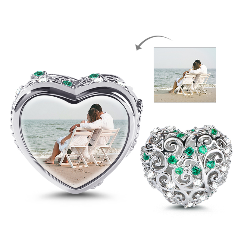 Heart Shape Photo Charm image number 0