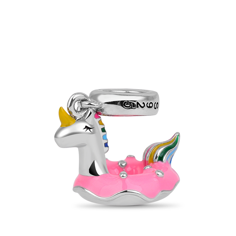 Unicorn Donut Lifebuoy Charm image number 1