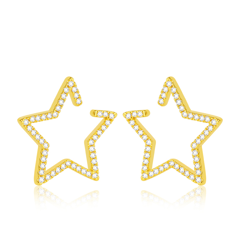 Star Hoop Ear Cuffs image number 0