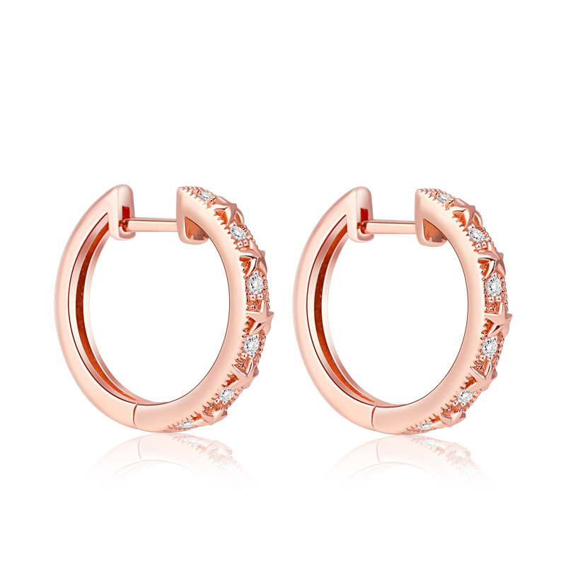 Star Hoop Earrings image number 0