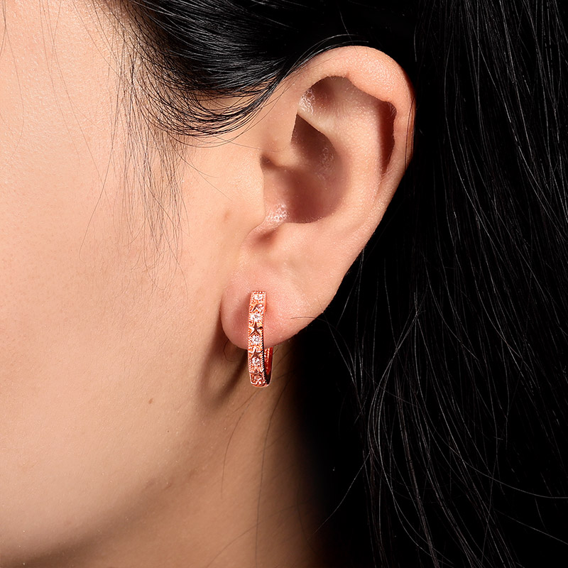 Star Hoop Earrings image number 2