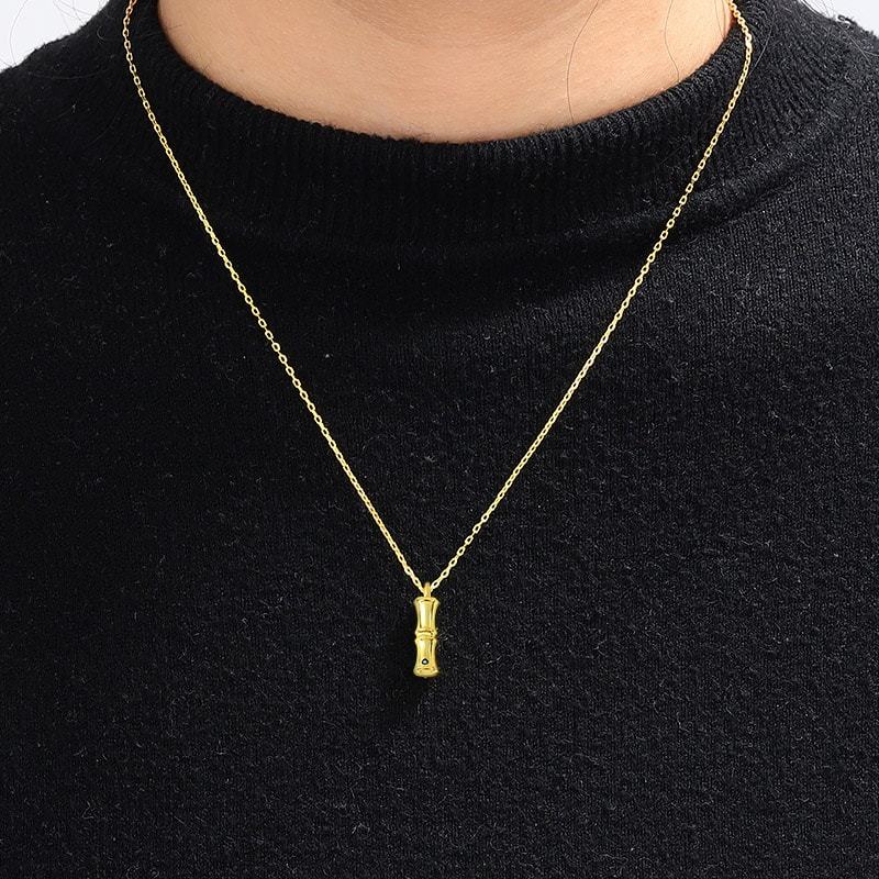 Bamboo Initial I Necklace image number 3