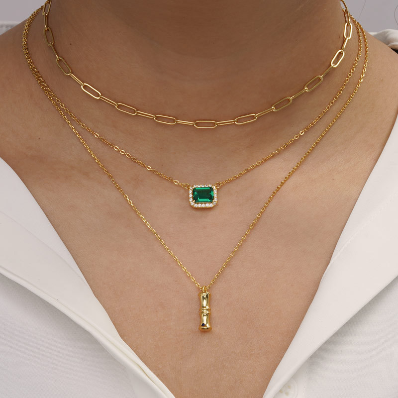 Bamboo Initial I Necklace image number 4