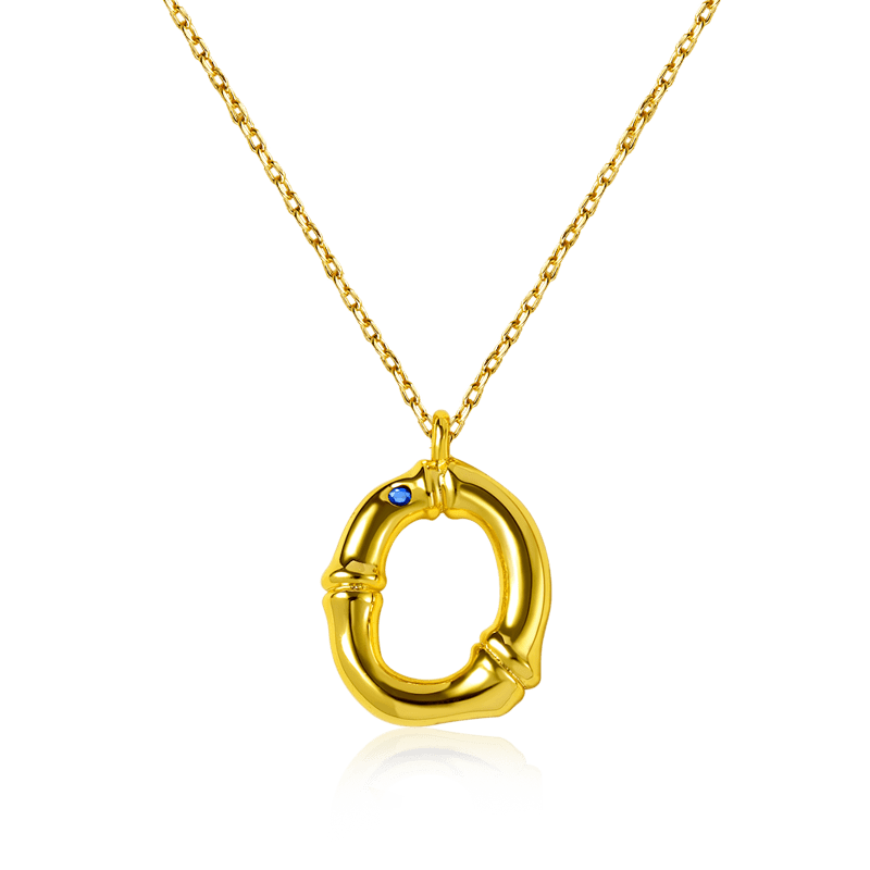 Bamboo Initial O Necklace image number 0