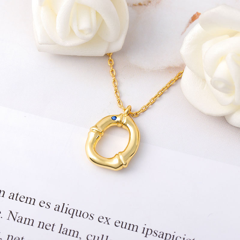 Bamboo Initial O Necklace image number 2