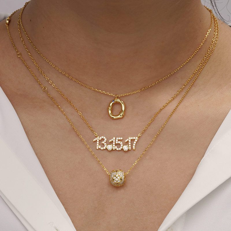 Bamboo Initial O Necklace image number 4