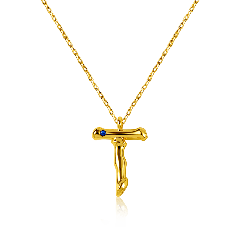 Bamboo Initial T Necklace image number 0