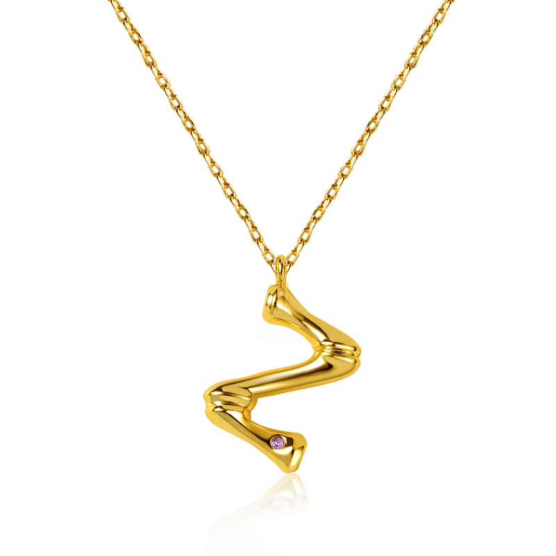 Bamboo Initial Z Necklace image number 0