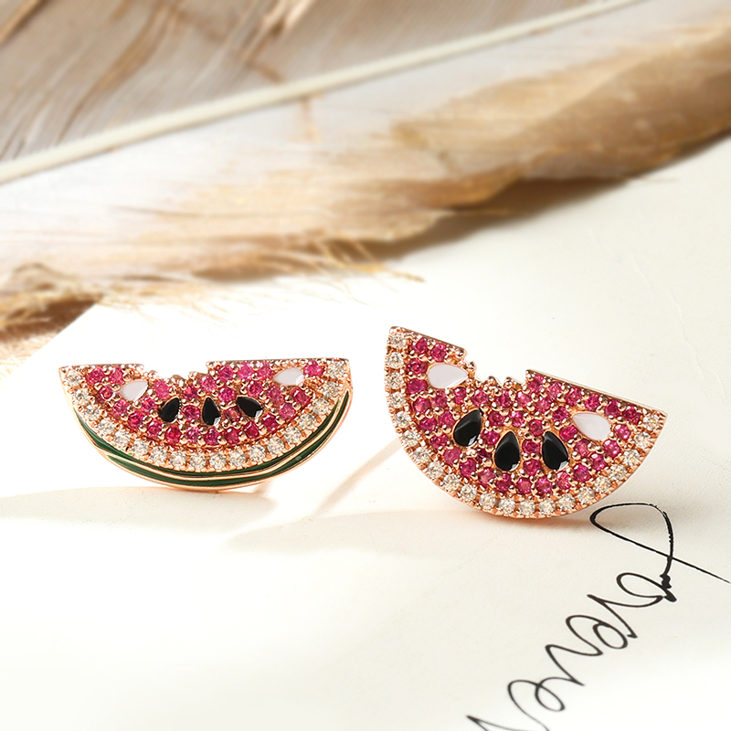 Watermelon Stud Earrings image number 1