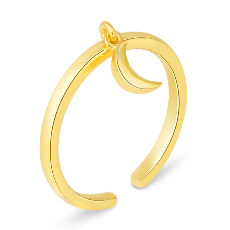 Crescent Moon Open Ring image number 1