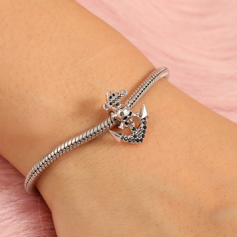 Anchor with Skull Charm image number 2