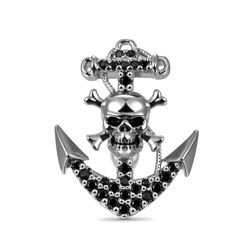 Anchor with Skull Charm image number 0