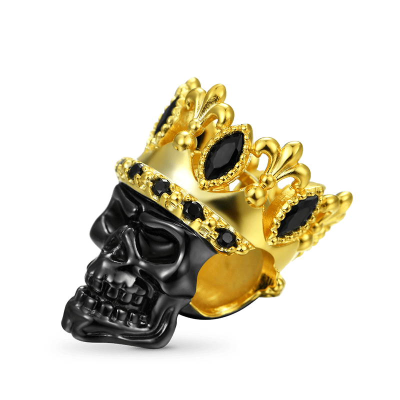 Black Crown Skull Charm image number 1