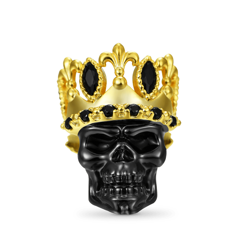 Black Crown Skull Charm image number 0