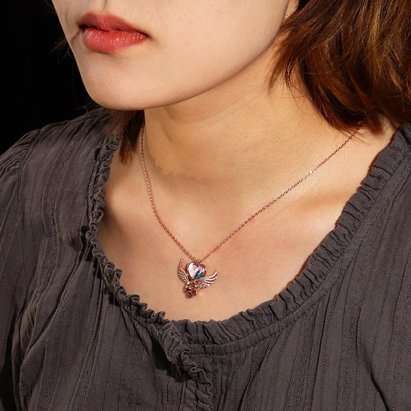 Wings Skull Photo Necklace image number 2