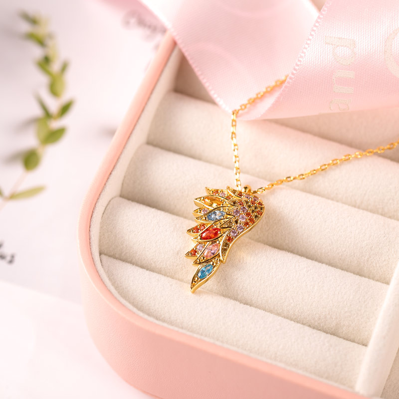 Multicolour Wings Necklace image number 2