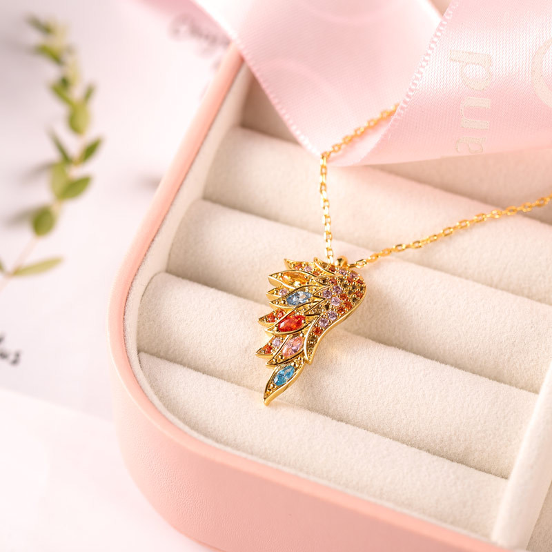 Multicolour Wings Necklace image number 2