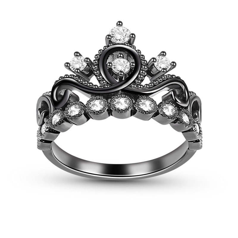 Black Tiara Crown Ring image number 0