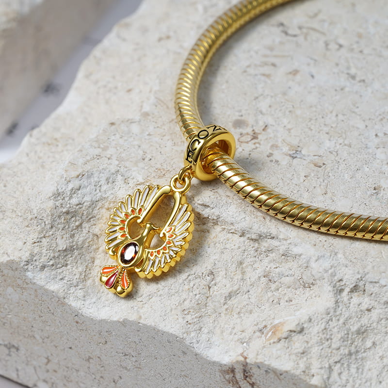 Golden Phoenix Pendant image number 1