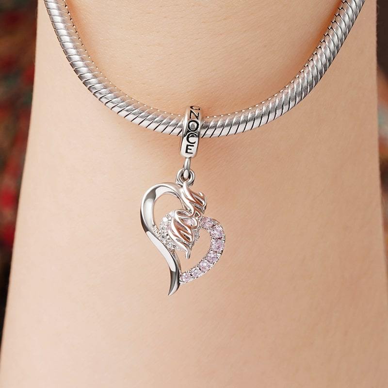 Mom Heart-shaped Pendant image number 2