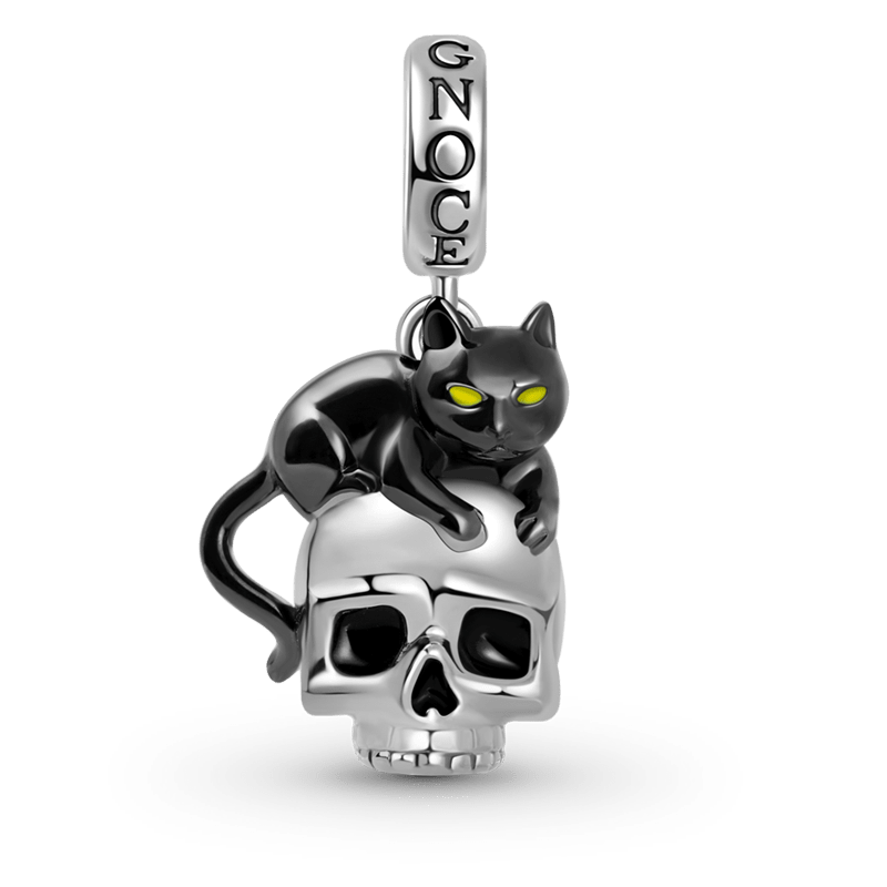 Black Cat with Skull image number 0