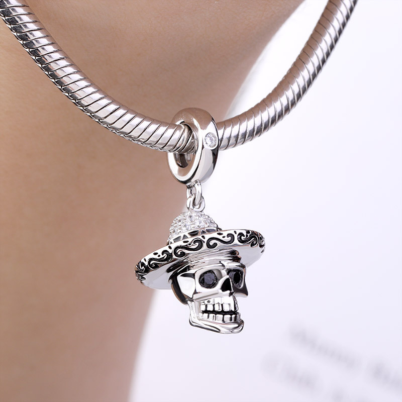 Mexican Skull Charm image number 2