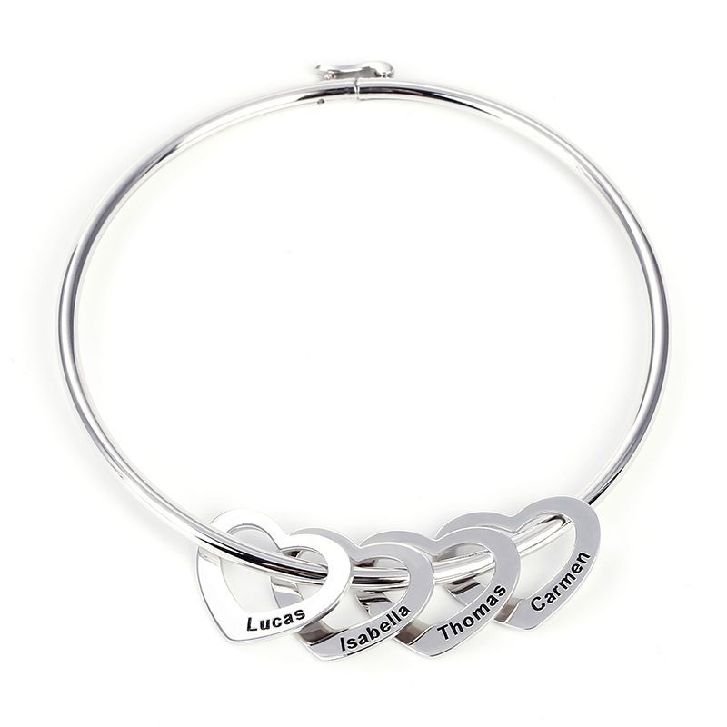 Bangle Bracelet with Heart image number 0